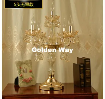 Moderni Zlatni Nedavno Deco Luksuzni K9 Crystal Dizajn Kristalna Lampe Za Europski Stil E14 Spavaća Soba Noćni Lampa Lampa