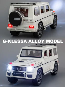 Novi 1:24 Mercedes-Benz Big G G63 Model suv-od legure, Oponašajući zvuk i svjetlo, Flip Pre Kolekcija Nakita za igračaka automobila