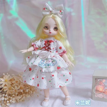 Novi Anime Lutka s Licem 30 cm Lutka 20 Pokretne Zglobni Lutke Bjd Moderan Haljinu DIY Igračke Lutke s Obućom za Djecu Pokloni Za Rođendan