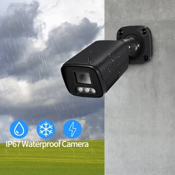 Novi Sustav Detekcije Lica 4K Sigurnosnih Kamera 8MP POE NVR Audio Zapis Boja Noćni Vid Kućni video Nadzor Komplet za video Nadzor Xmeye