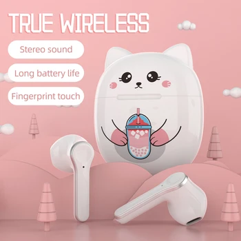 Originalni Bežične Bluetooth Slušalice Tws Za Punjenje S Antenskim Torbica Smart Touch HiFi Crtić Slušalice Mini Buke Antifona