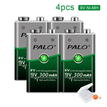 PALO 4 kom. od 9 v baterija 6F22 9 U ni-mh 300 mah 9 U Akumulator za igračke Skladište Radio i tako dalje