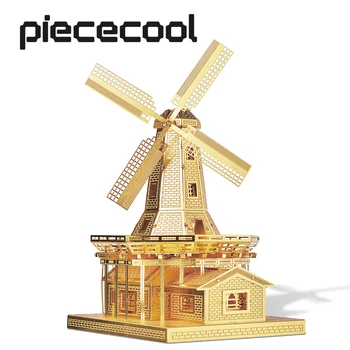 Piececool 3D Metalne Zagonetke Nizozemski Vjetrenjača U Sklop od manekenske Setovi za Odrasle DIY Igračke Construction Kit Zagonetke Adolescencija Poklon