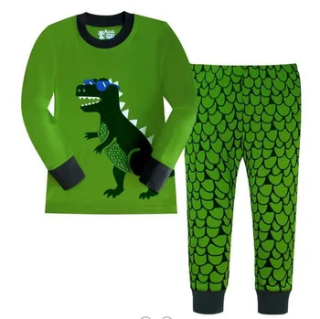 Proljeće-jesen je Novi dječji пижамный kit s cartoonish svijetom Dinosaura, kostim za male i srednje Dječaka, Хлопковая kućna odjeća s dugim rukavima