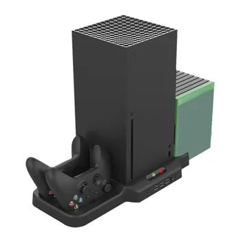 Rashladni Stalak Za Xbox X Serije Vertikalni Postaja Sa Dva Kontrolera Punjači Slot za Skladištenje Punjenje Priključna Stanica Ventilator Za XBOX Serije S/X