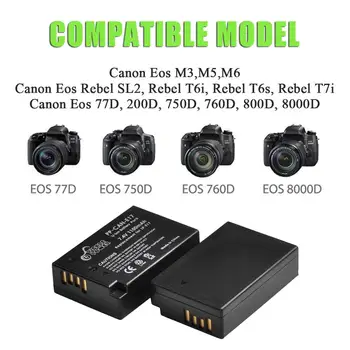 Rasol Kapaciteta 1100 mah LP-E17 LPE17 Baterija + LED USB Dvostruki Punjač za Canon EOS 200D M3 M6 750D 760D T6i T6s 800D 8000D Poljubac X8i