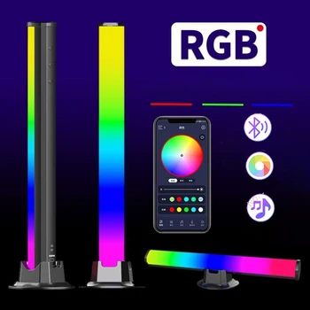 RGB Ritam Svjetlo noćno svjetlo, Zvuk Večer Svjetla Soba Dekor Glasovno Upravljanje na Dodir Svjetla Glazbeni Ugođaj Led 32 led Ambient