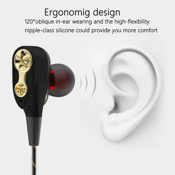S1 Dvostruki Pogon Stereo Žičane Slušalice Slušalice Slušalice Woofera Slušalice Slušalice Stereo Slušalice Za Xiaomi Huawei Apple