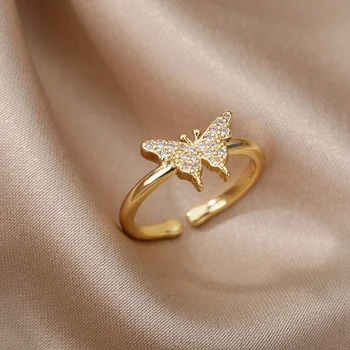 Slatka je prsten s kravatom, donje prsten od nehrđajućeg čelika, cirkon, kreativna nakit sa slatkim пчелой, moderan prsten, poklon za Valentinovo