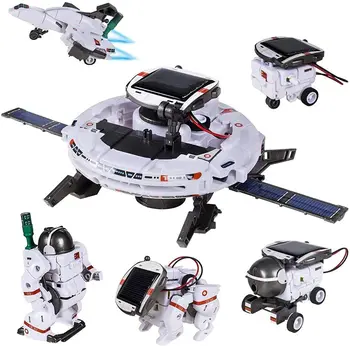 Solarni robot Igračke, 6 u 1 Matičnih Obrazovne Sunčanih Prostora Građevinskih Igračaka, DIY Znanstveni Solarni robot diy Kit za Djecu u Dobi od