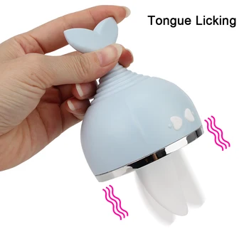 Stimulator Klitorisa Seks-Igračke za Žene Odrasla Proizvod Vibrator za Bradavice i Vaginu 12 Brzine Jezik Oralni Licking