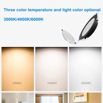 Ultra-tanki okrugli led lampa za kuću, 5 W 9 W 12 W 18 W, za dnevni boravak, hodnik, 220V