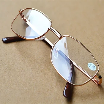Unisex Naočale Za Čitanje u Metalnom Ivicom, Vintage Naočale za Dalekovidnost, Naočale za Dalekovidnost, Naočale s Диоптриями od 0 do + 4,0 za Muškarce i Žene