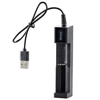 Univerzalni 1 Utor USB Punjač Pametna Brzo Punjenje Za 16340 14500 18650 26650 3,7 U Litij Baterija Adapter S Indikatorom