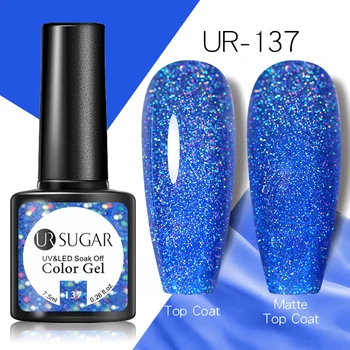 UR SUGAR 7,5 ml Svijetlo Plava Brilliant Color Gel-lak Za Nokte, Manikura, Čisti Gel S Mat Efektom, UV-Gel