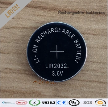 Visoka kvaliteta 20 kom./lot LIR2032 3,6 v Litij-ionska Punjiva tipku mint baterija Može zamijeniti CR2032 za sati