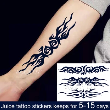 Vodootporan Privremeni Sok crnce Naljepnica Dragon Phoenix Paun Tetovaža Voćni Gel je Otporan na Tattoo Umjetnost za Muškarce Žene