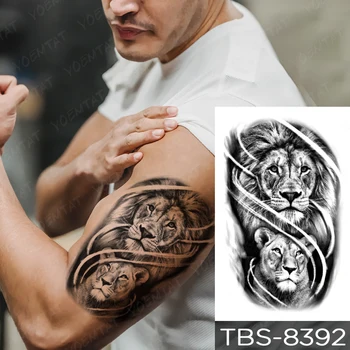 Vodootporne Privremena Tetovaža Naljepnica Smeće u stilu Polke Flash-lav Tetovaže životinja kompas Body Art Ruku Lažna Tetovaža Muškarci Žene