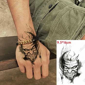 Vodootporno Privremeni Tattoo Naljepnice Strah je Vrag Divlji Muž Prijenos Vode Lažne Tetovaže Flash Tattoo dizajna za Muškarce Žene