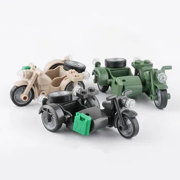 WW2 Vojni Tricikl je Gradbeni Blok Figurica Vojnika cestovnog Vozila za Automobil Razvija Igračka Model Cigle Dijelovi C306
