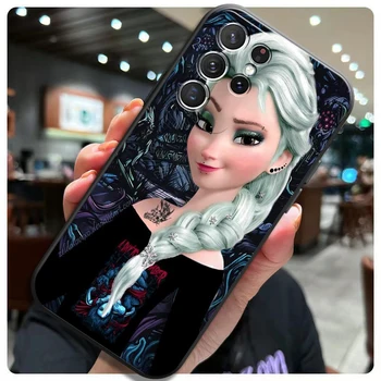Zbirka Disney Frozen Za Samsung S22 Ultra S22 Plus Mekana Silikonska Stražnji Poklopac Telefona Sigurnosni Crna Torbica Od Tpu Crna Soft