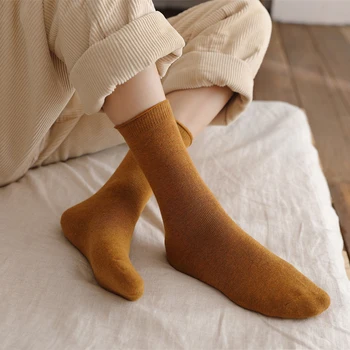 Zimske Čarape Za Žene 2022, Novi Trendi Tople Debele Jesen Čarape u retro stilu, Svakodnevne Ženske Čarape za Posadu, Kvalitetne Prozračna Debela