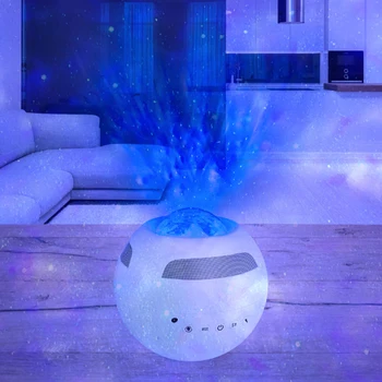 Zvijezda Zvjezdano Nebo Projekcija Lampa Bluetooth-kompatibilni Zvučnik Svjetlo USB Punjiva Romantičan Dekor Za Spavaću sobu, Noćni noćno svjetlo