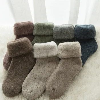 Čarape s Rabbit Od merino Vune, Кавайные Čarape, Debele Čvrste Čarape Od Hladnog Snijega, Zimski Topli Zabavne Sretan Muške, Ženske Čarape