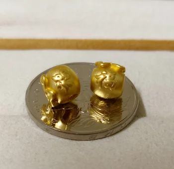 čisto zlato 999 suspenzije iz ovog zlata 24k perle DIY narukvice od žutog zlata pribor za nakit slobodnih zrna