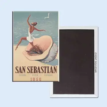 Španjolska San Sebastian reklamni plakati 24030 Retro nostalgija magneti za hladnjak